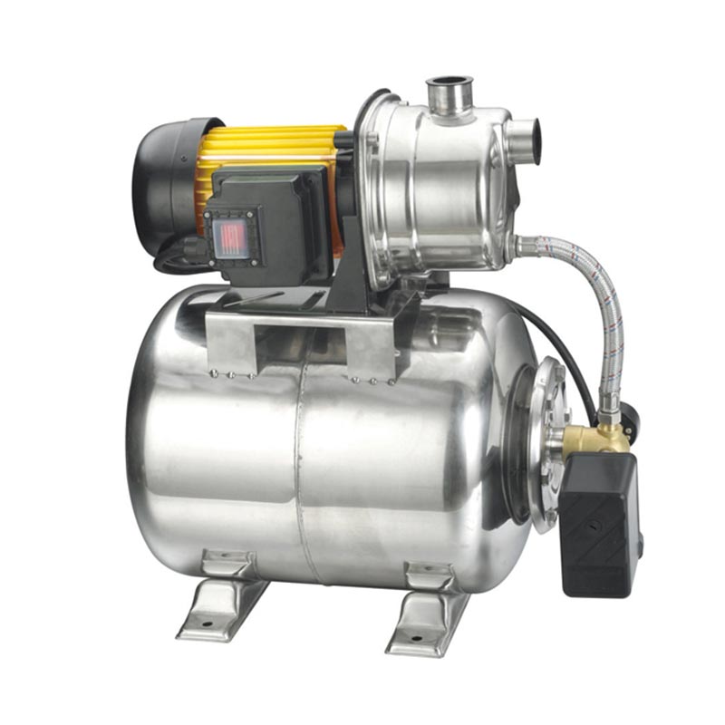 Estación de bombeo de jardín con tanque de presión